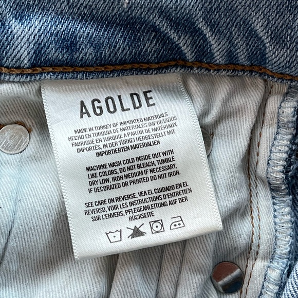 Agolde Toni Mid Rise new Straight in Daylight Jeans Sz 25 - Picture 11 of 13